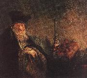 REMBRANDT Harmenszoon van Rijn Old Rabbi (detail) dh china oil painting reproduction